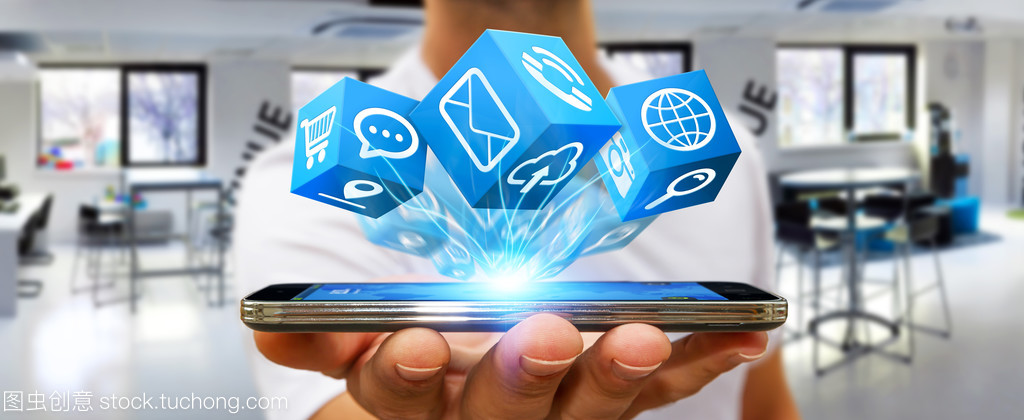 现代数字图标 商界新纪元中的移动应用革命